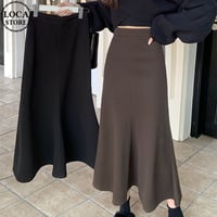 マーメイドスカート フィッシュテールスカート ロングスカート タイト ハイウエスト タイトスカート レトロ 韓国ファッション レディース 大人可愛い ガーリー DTC-692960297363