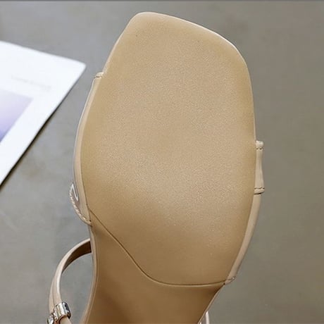 2WAY ストラップ サンダル チャンキーヒール 4cm スクエアトゥ 韓国ファッション レディース 痛くない かわいい 靴 歩きやすい 594723432026