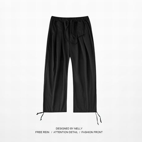 ユニセックス メンズ/レディース スウェットパンツ 裾紐 大きいサイズ ゆったり ストリート系 韓国ファッション オルチャン (DCT-596060214295)
