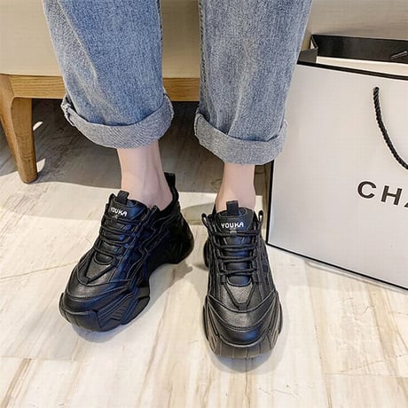 ダットスニーカー 厚底 22.0～25.0cm 厚底スニーカー スニーカー 韓国ファッション レディース シューズ カジュアル スポーツ 歩きやすい 疲れない DTC-625805284858