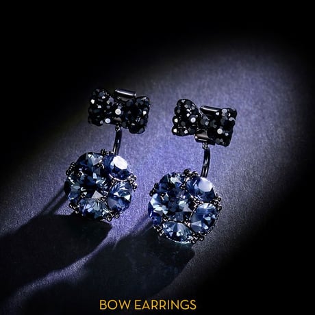 ピアス リボン CZ キラキラ 韓国アクセサリー キャッチ CZ キュービックジルコニア 合金 シルバー925 アクセサリー DTC-559637702621