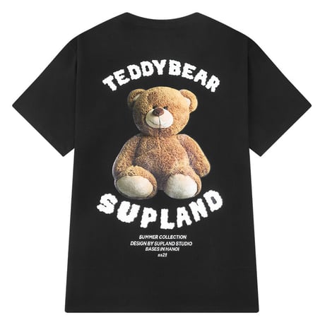 ユニセックス Tシャツ 半袖 クマちゃん バックプリント オーバーサイズ カジュアル 韓国ファッション メンズ レディース 韓国ストリートファッション DTC-644871071664