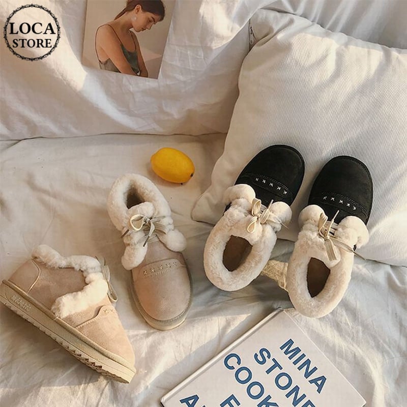 ファーシューズ ムートンブーツ 韓国ファッション レディース ファー  