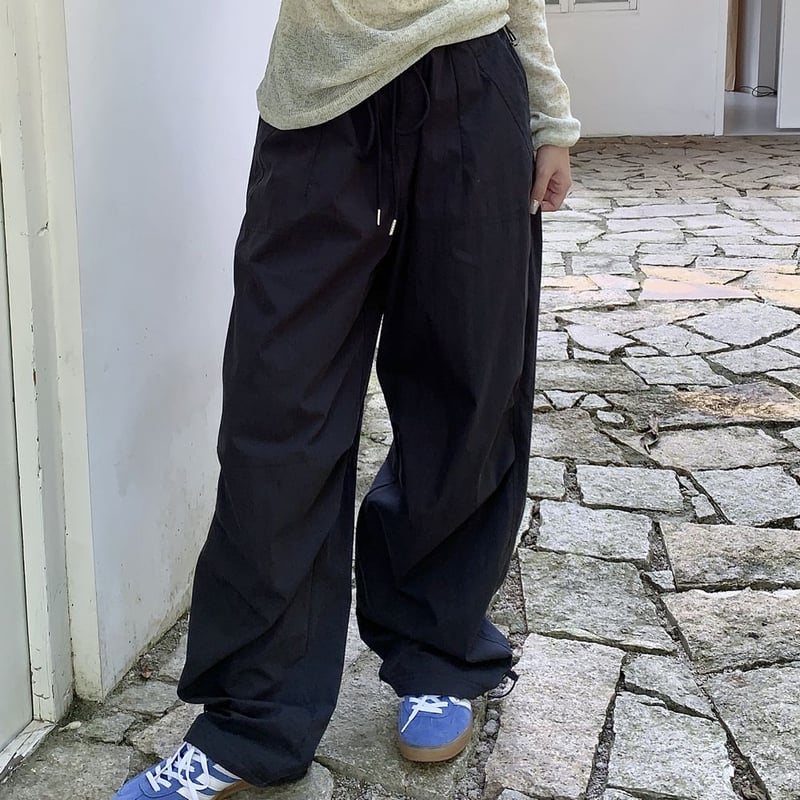 シアーパラシュートパンツ （チャコールグレー）　lasud 定価17,000 シアーパラシュートパンツ （チャコールグレー） lasud 定価17,000