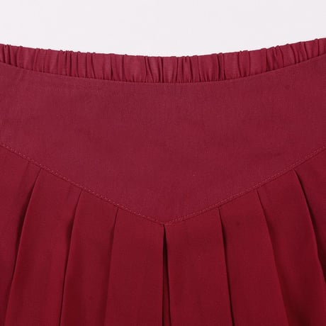 レディース レースフリル ワイドパンツ クロップドパンツ スカート風パンツ ガウチョ 韓国ファッション (DCT-588962570413_b)