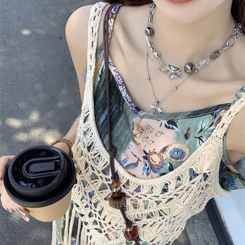 *ˊᵕˋ*♡プロフ必読★かぎ針編風＊レース＊ビスチェノースリーワンピース marai ビスチェ ワンピース レディース ロングチュニック
