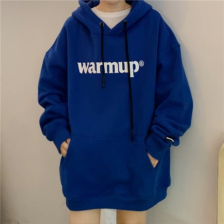 【選べる4カラー】 パーカー プルオーバー 裏起毛 韓国ファッション レディース ストリート系 大きいサイズ オーバーサイズ アウター 秋冬 秋 冬 (DTC-602901588624)