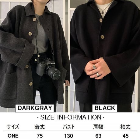 ニット カーディガン ジャケット ショートコート アウター シングルブレスト ウール ルーズ 体型カバー 韓国ファッション レディース レトロ 大人可愛い ガーリー DTC-655751414054