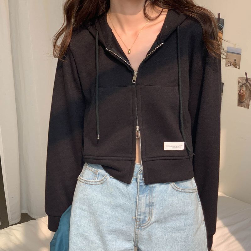 8カラー展開 パーカー ショート丈 ジップアップ シンプル 8カラー展開 パーカー ショート丈 ジップアップ シンプル