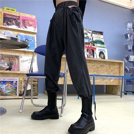 サイドオープン パンツ セクシー 薄手 ハイウエスト 韓国ファッション レディース ボトム 大人可愛い ガーリー DTC-620303160158_b