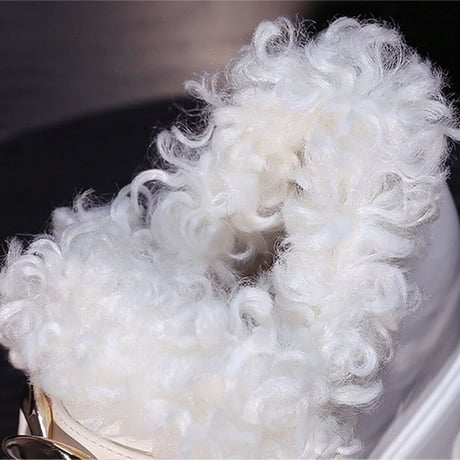 厚底 ファーシューズ 22.0～24.5cm ファーローファー ローファー チェーンデザイン インヒール 歩きやすい 疲れない 大人可愛い ガーリー DTC-659154706888