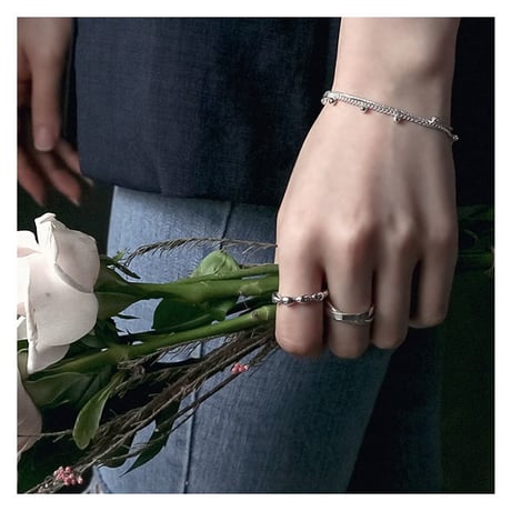 【シルバーアクセサリー】シンプル 2連リング 指輪 シルバー925 レディース #11 #13 #15 kgf0505 (DTC-582997193747)