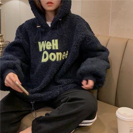 ボアパーカー もこもこ プルオーバー 暖かい ボア パーカー 防寒 長袖 ゆったり 韓国ファッション レディース 大人可愛い ガーリー フェミニン カジュアル DTC-662156047894