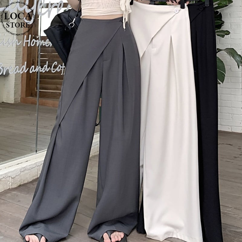 レディースモップパンツ ホワイト ワイドルーズ 韓国 g4714 org.jpg