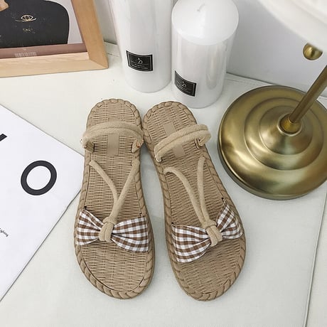 2WAY ストラップ サンダル フラットサンダル フラットボトム 韓国ファッション レディース ぺたんこサンダル ローマンシューズ 痛くない かわいい 靴 歩きやすい 592034139362