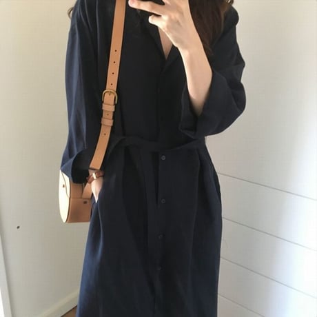 2WAY シャツワンピース ロングシャツ コート 薄手 ワンピース ルーズ 七分袖 レトロ 韓国ファッション レディース 大人可愛い ガーリー DCT-576487405143