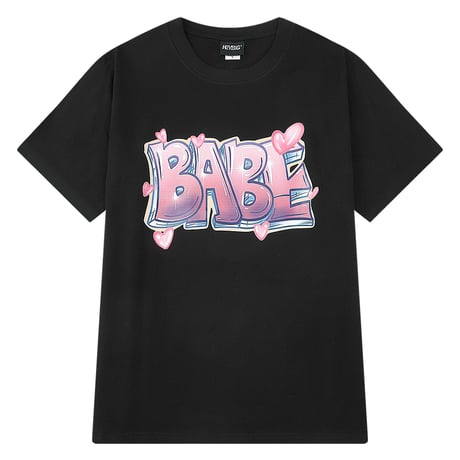 【2カラー】 ユニセックス Tシャツ 半袖 ハート 英字 プリント オーバーサイズ カジュアル 韓国ファッション メンズ レディース 韓国ストリートファッション DTC-646846731043