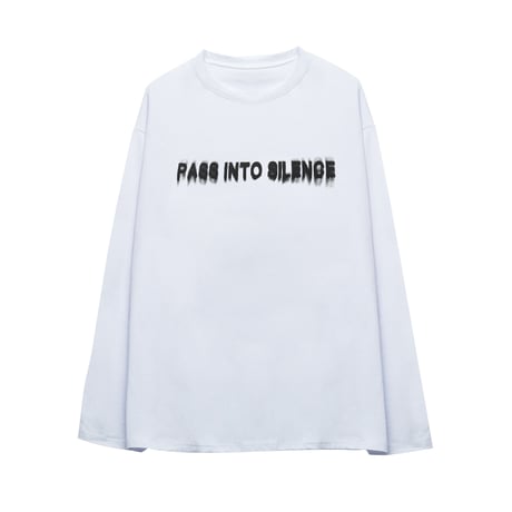 ユニセックス Tシャツ 長袖 ファントムレタープリント ラウンドネック オーバーサイズ トップス 大きめ カジュアル ストリートファッション DTC-650822796802