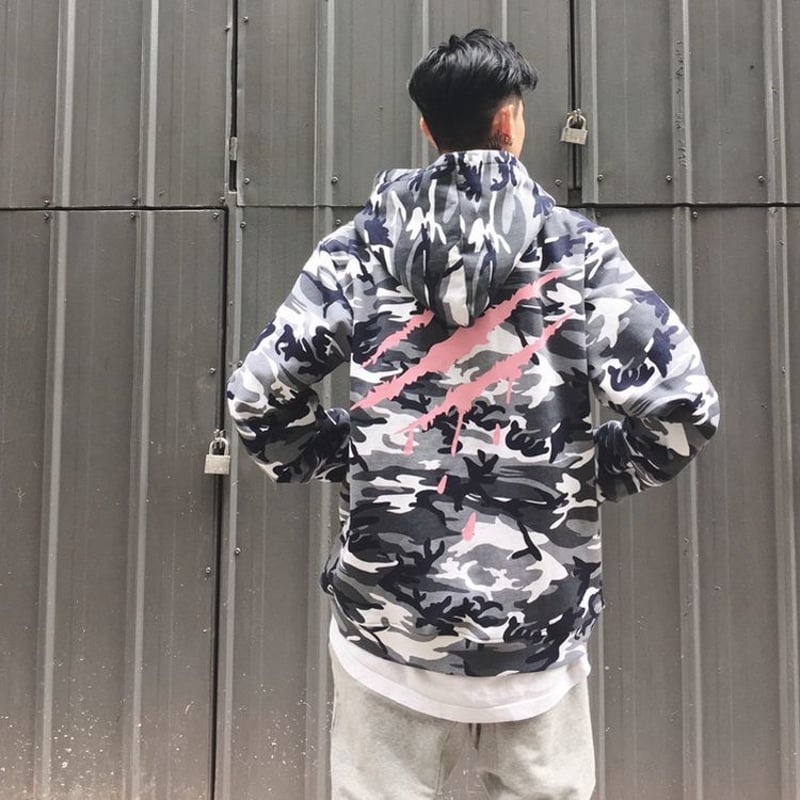 SUAMOMENT メンズ/レディース ユニセックス パーカー 爪痕 プル