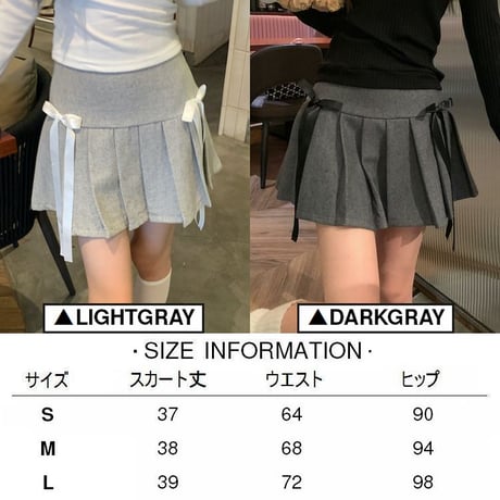 リボン プリーツスカート ウールスカート ミニスカート ハイウエスト スカート Aライン レトロ 韓国ファッション レディース 大人可愛い ガーリー DTC-757249344730