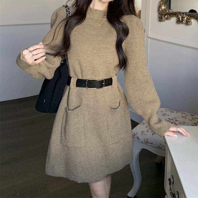 美品　バーバリー　Aライン　ベルト付き　インナーつき　ワンピース　38 美品 バーバリー Aライン ベルト付き インナーつき ワンピース