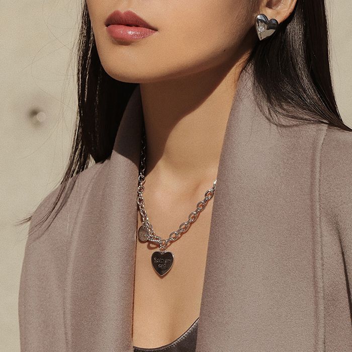 ネックレス ペンダント ハート コイン アクセサリー 韓国