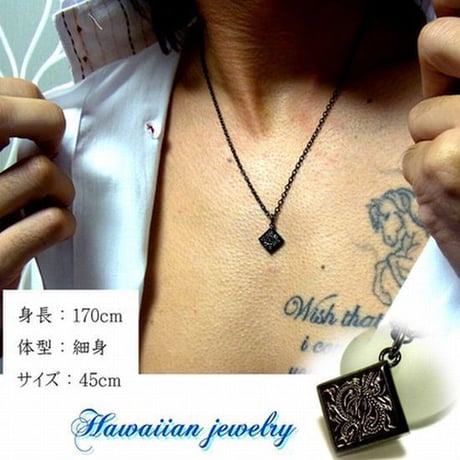 【ハワイアンジュエリー / HawaiianJewelry】 ネックレス/ネックレス プルメリア スクロール ホヌ (gps8561)