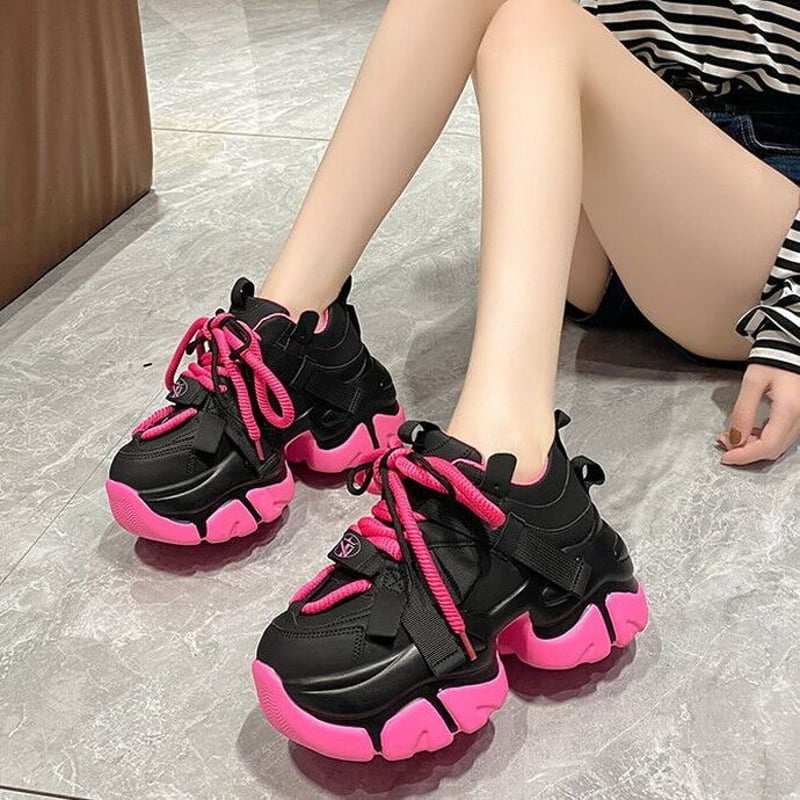 厚底スニーカー 22.0～24.5cm 厚底 ダッドスニーカー