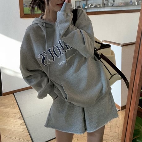 プルオーバー パーカー オーバーサイズ トップス 裏起毛 プラスベルベット レトロ 韓国ファッション レディース ガーリー 大人カジュアル カジュアル ストリート系 DTC-656645896321