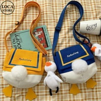 ショルダーバッグ あひる ぬいぐるみ キーホルダー ミニバッグ 斜め掛け ユニーク かわいい バッグ 鞄 レトロ カジュアル 韓国ファッション レディース DTC-706429388923