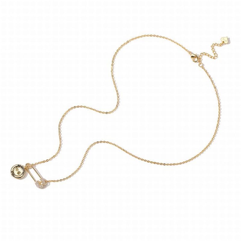 スターリングシルバー ネックレス レディース セーフティーピン