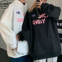 ユニセックス パーカー プルオーバー 裏起毛 長袖 オーバーサイズ ゆったり カジュアル レトロ 韓国ファッション メンズ レディース 韓国ストリートファッション DTC-684245210838