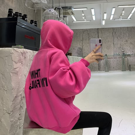 パーカー 3色 グレー ピンク ホワイト プラスベルベット ルーズ 韓国ファッション レディース 大人可愛い かわいい ガーリー 634030164430
