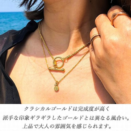 ハワイアンジュエリー ネックレス 金属アレルギー対応 マンテル チョーカーロープ チェーン 43.0cm メンズ レディース サージカルステンレス インスタ Mantel-gnsc-j3