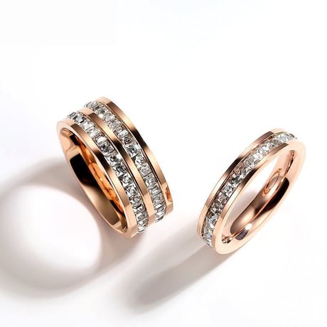 リング 指輪 キラキラ 金属アレルギー対応 レディース シルバー ゴールド ジルコニア アクセサリー チタン316L ジュエリー アクセ パーティー DCTA-849374804890