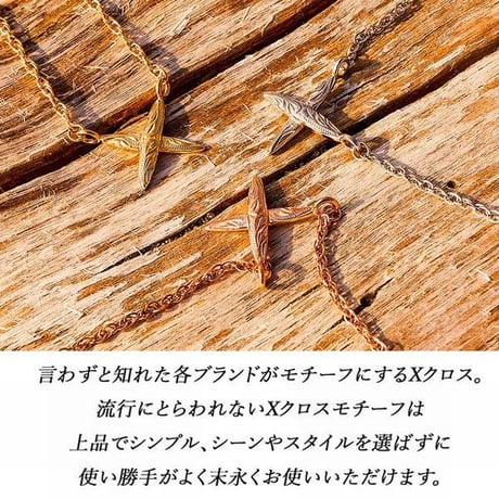 ハワイアンジュエリー ネックレス チェーン付き 金属アレルギー対応 クロスモチーフ スクロール メンズ レディース サージカルステンレス アクセサリー gns8235