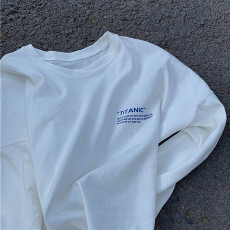 【2カラー】 Tシャツ 長袖 プルオーバー ロングTシャツ ロンT カットソー ゆったり レトロ 韓国ファッション レディース 大人可愛い ガーリー カジュアル DTC-653252603636