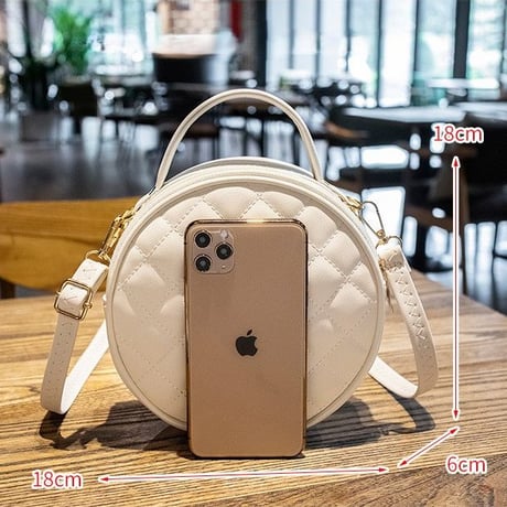 サークルバッグ 2WAYバッグ ショルダーバッグ ハンドバッグ ミニバッグ 肩掛け 斜め掛け キルティングバッグ バッグ レトロ 韓国ファッション レディース DTCA-676267932401