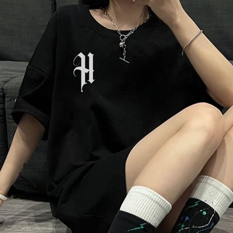 【3カラー】 ユニセックス Tシャツ 半袖 バックプリント オーバーサイズ 韓国ファッション メンズ レディース レトロ カジュアル 韓国ストリート系ファッション DTC-677170781020