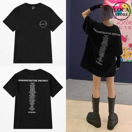 ユニセックス Tシャツ 半袖 メンズ レディース ラウンドネック シンプル 英字 バックプリント オーバーサイズ 大きいサイズ ルーズ ストリート TBN-622148257601