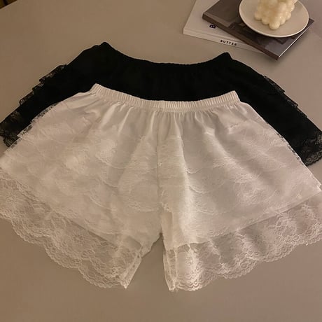 【2枚セット】 組み合わせ自由 ペチパンツ レース ペチパン インナーパンツ ルームウェア ショートパンツ 韓国ファッション レディース 大人可愛い ガーリー DTC-711109683004