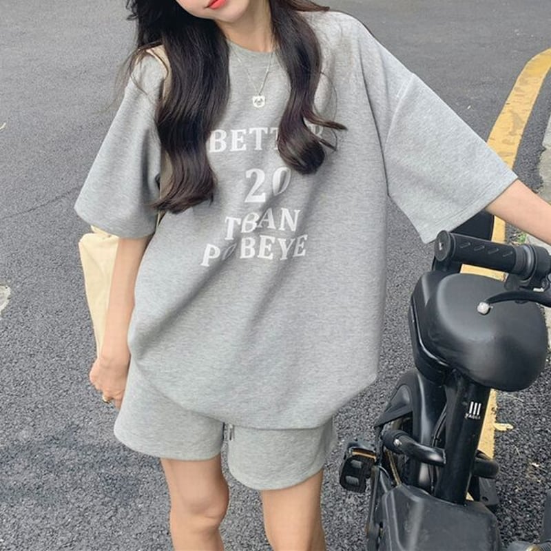 3カラー】 セットアップ Tシャツ ショートパンツ 半袖 オーバー 3カラー】 セットアップ Tシャツ ショートパンツ 半袖 オーバー