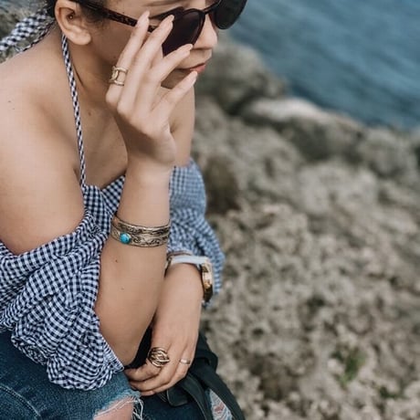 【HAWAIIANJEWELRY / ハワイアンジュエリー】 バングル メンズ レディース スクロール カレイキニ プルメリア サージカル ステンレス 金属アレルギー対応 (gbg8137)