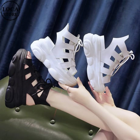 【2カラー】 グルカサンダル 厚底 22.0～24.5cm サンダル スポサン スポーツサンダル 厚底サンダル カジュアル トレンド 韓国ファッション レディース DTC-622433914111