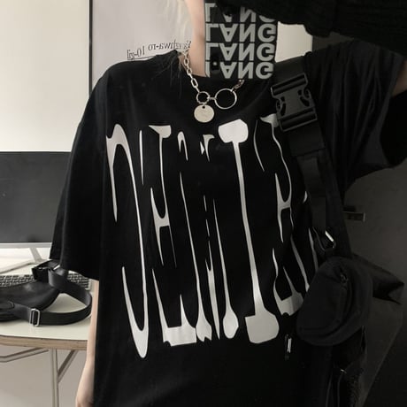 ユニセックス tシャツ 英字 オーバーサイズ トップス メンズ レディース ゆったり 大きめ カジュアル ストリートファッション DTC-642142553826