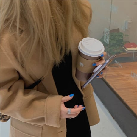 チェスターコート ウールコート フェイクウール シングルブレスト アウター コート 暖かい 長袖 ルーズ レトロ 韓国ファッション レディース 大人可愛い ガーリー DTC-656403964485