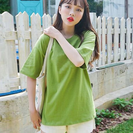 選べる24カラー BIGサイズ Tシャツ 半袖 メンズ レディース ユニセックス ラウンドネック 無地 オーバーサイズ 大きいサイズ ルーズ ストリート TBN-526314410162