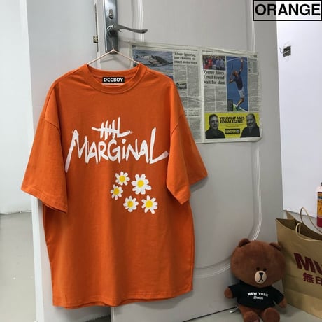 Tシャツ 半袖 メンズ レディース ユニセックス 英字 花 フラワープリント オーバーサイズ 大きいサイズ ルーズ ストリート TBN-614814663557