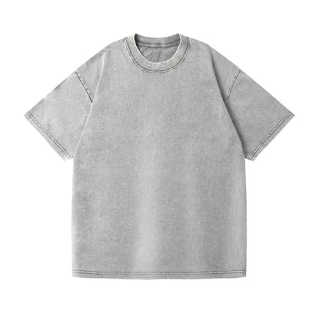 ユニセックス ヴィンテージ風 tシャツ ウォッシュ加工 オーバーサイズ ドロップショルダー ルーズ 無地 レトロ カジュアル ストリート系男子 ストリート系女子 DTCA-786974473888