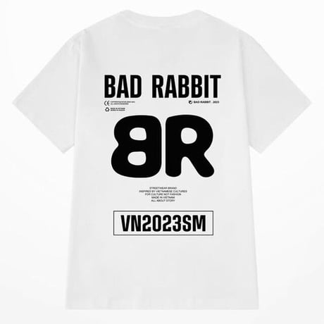 ユニセックス Tシャツ BADRABBIT ウサギ ラビット 半袖 オーバーサイズ カジュアル 韓国ファッション メンズ レディース 韓国ストリートファッション DTC-715001635392